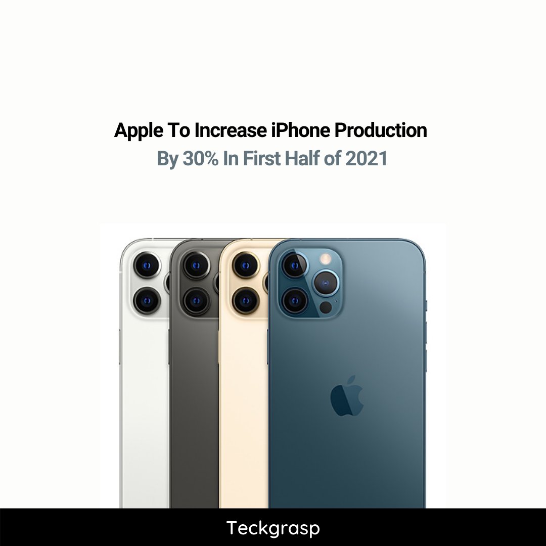teckgrasp's tweet photo. @Apple plans to produce up to 96 million iPhones between January and June of 2021. https://t.co/6JIbDJqbAC