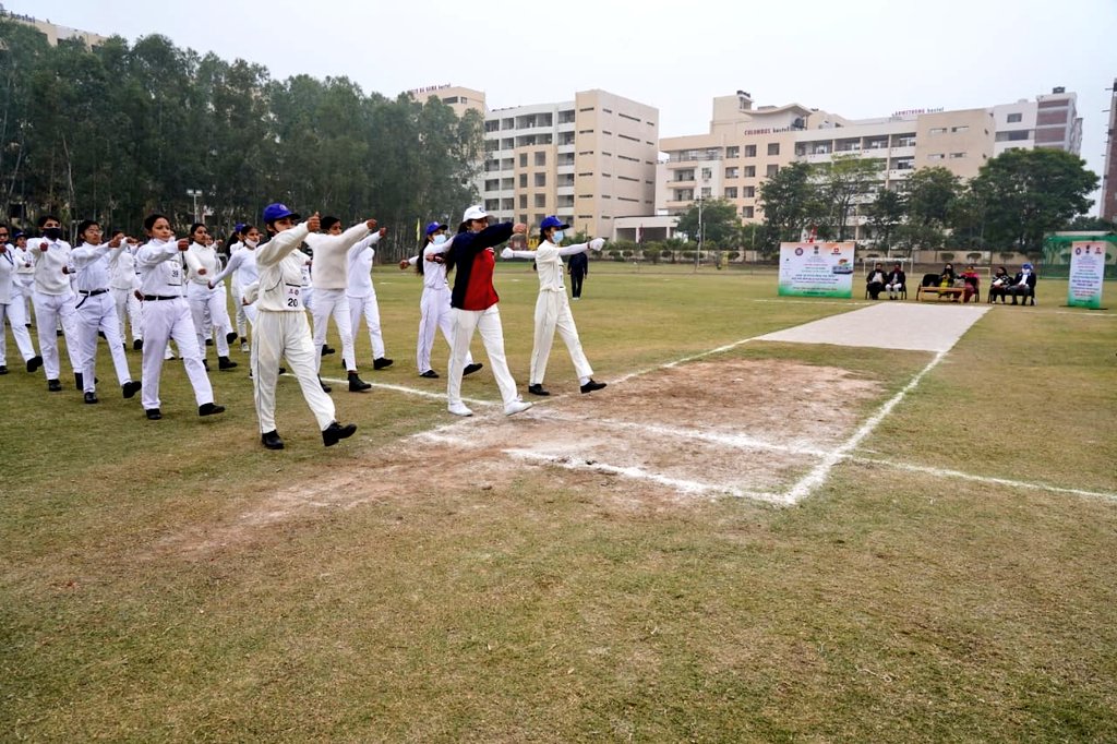 NSSRDChandigarh's tweet photo. #Not_ME_But_YOU
#COVID19unlock
Glimpse of #ParadeDrill hosted by NSS Regional Directorate, CHD for #OneDay NSS PreRD Parade Camp in the premises of #ChitkaraUniversity during the #UnlockProcess of pandemic.
#NationalPreRDcamp2020
@_NSSIndia @YASMinistry @KirenRijiju @PMOIndia https://t.co/x6eYQq9Hgy