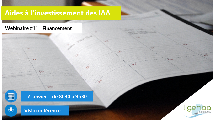 ligeriaa's tweet photo. Présentation du nouveau dispositif régional d'aide à l'investissement en #IAA et rappel des aides du plan de relance le 12/01 de 8h30 à 9h30 en visio.
Avec la Région des Pays de la Loire, la DRAAF et ABF Décisions
Programme et inscription : https://t.co/NAon4xL0lX https://t.co/E4Lstm7Kxx