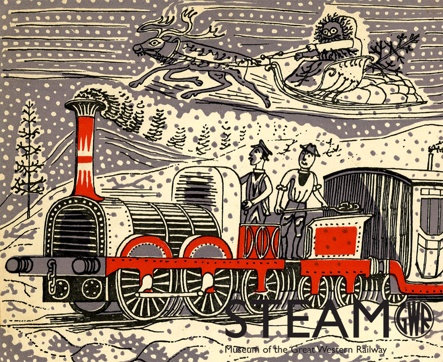 Steam Museum Today S Highlight Is This Cartoon Christmas Card Issued By Ealing Film Studios In 1953 The Sender Of The Card Worked On The Comedy Railway Film The Titfield Thunderbolt