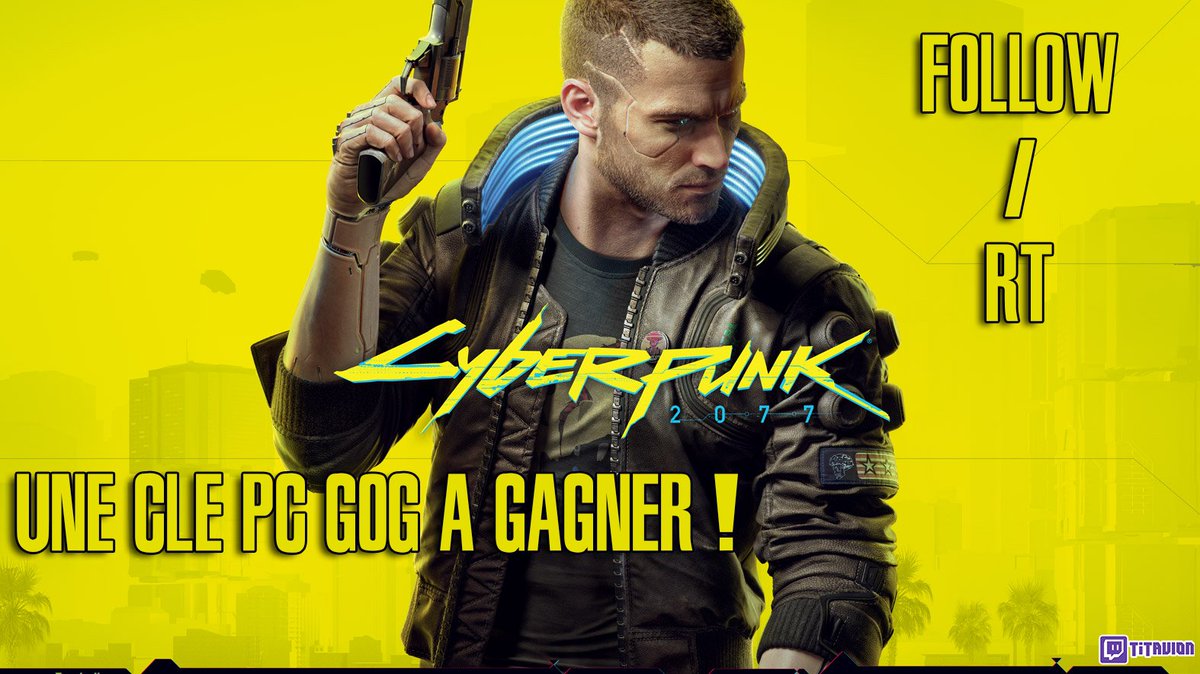 On commence petit:

Une clé PC GOG de #Cyberpunk2077 

Comment en profiter ?
Avoir un PC
Me follow sur twitter
RT ce magnifique tweet et embêter tous ceux qui te suivent.

tas: samedi 19/12/2020
