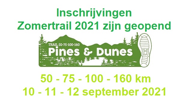 #Inschrijvingen #PinesAndDunesTrail zomer 2021 zijn geopend.  50, 75, 100 en 160 km #TrailWalk #TrailRun #Wandelen @Oudsbergen