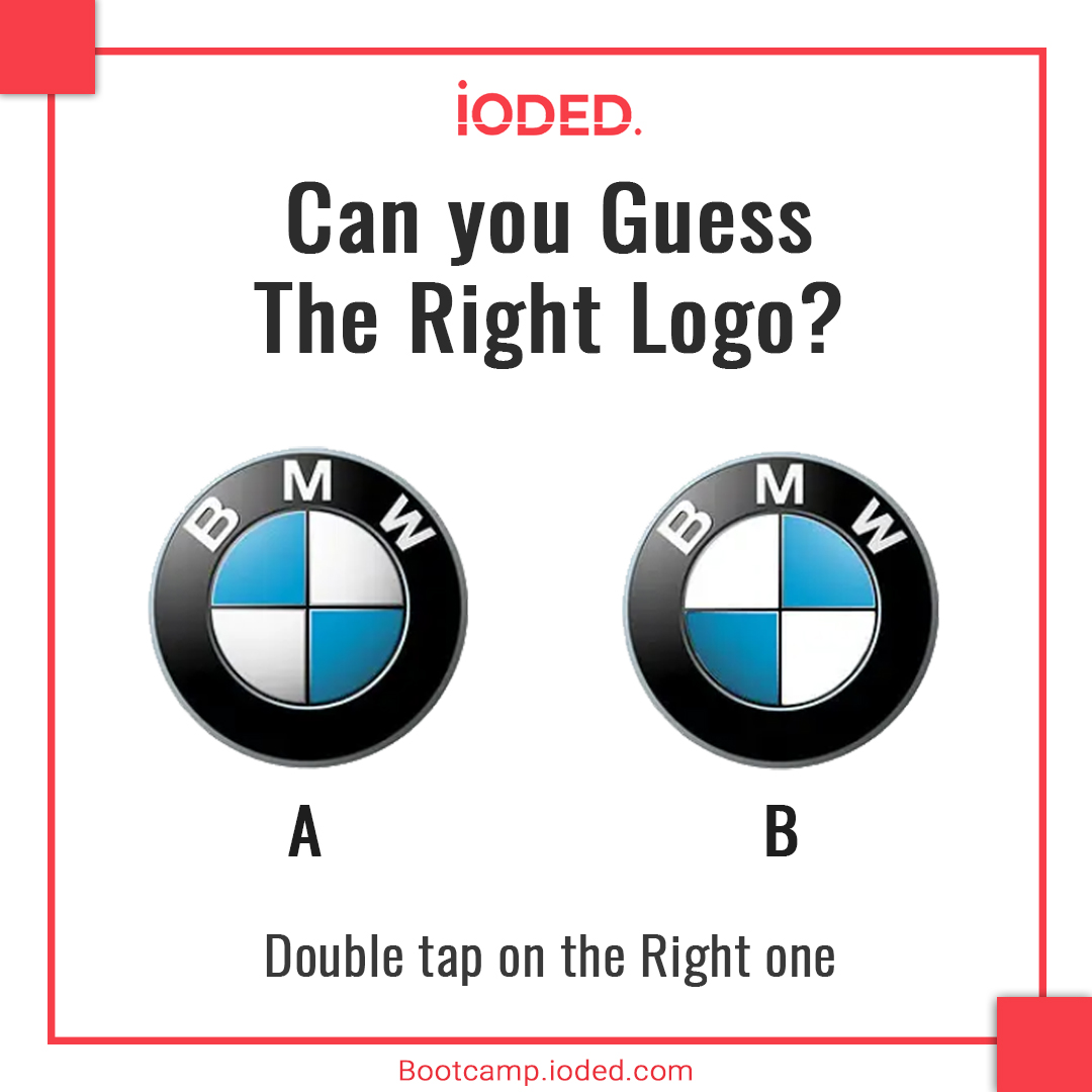 iodedindia's tweet photo. Statistics says, a person sees from 4,000 to 10,000 ads per day. That’s why companies around the world spend so much money to make themselves and their logos recognizable.

Can you guess the right BMW Group logo?

#BMW #logodesign #FamousLogos #IODED #logos #brandidentity https://t.co/nede3D0iMc