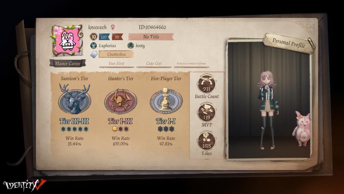 uhvaeh's tweet photo. I'm playing Identity V. Fancy a game? https://t.co/Sa2zgFJmqI