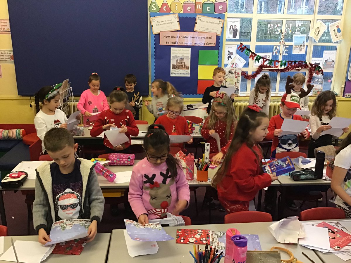 There is overwhelming excitement in Year 2 this afternoon as the children returned from lunch to find a special letter and present from Santa on their seats! 🎅🏼💌#webelieve #NiceList