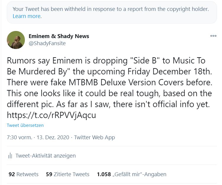 he could tweet something like this tonight : r/Eminem