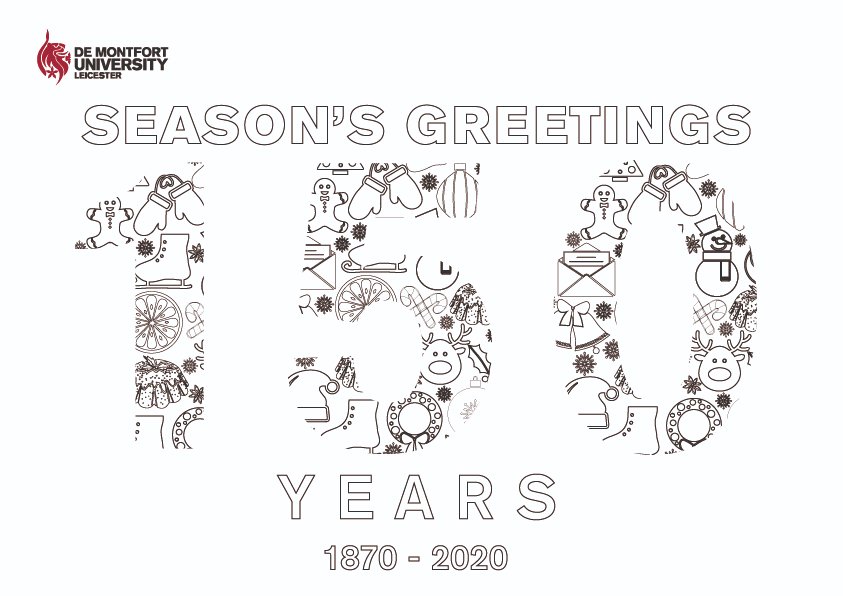 dmuleicester's tweet photo. Add some colour to your afternoon with our DMU Christmas colouring sheets 🎨🖌️ 
Make sure you post your finished versions, we'd love to see them 😍 #YourDMUFuture https://t.co/q4zhh3CJlG