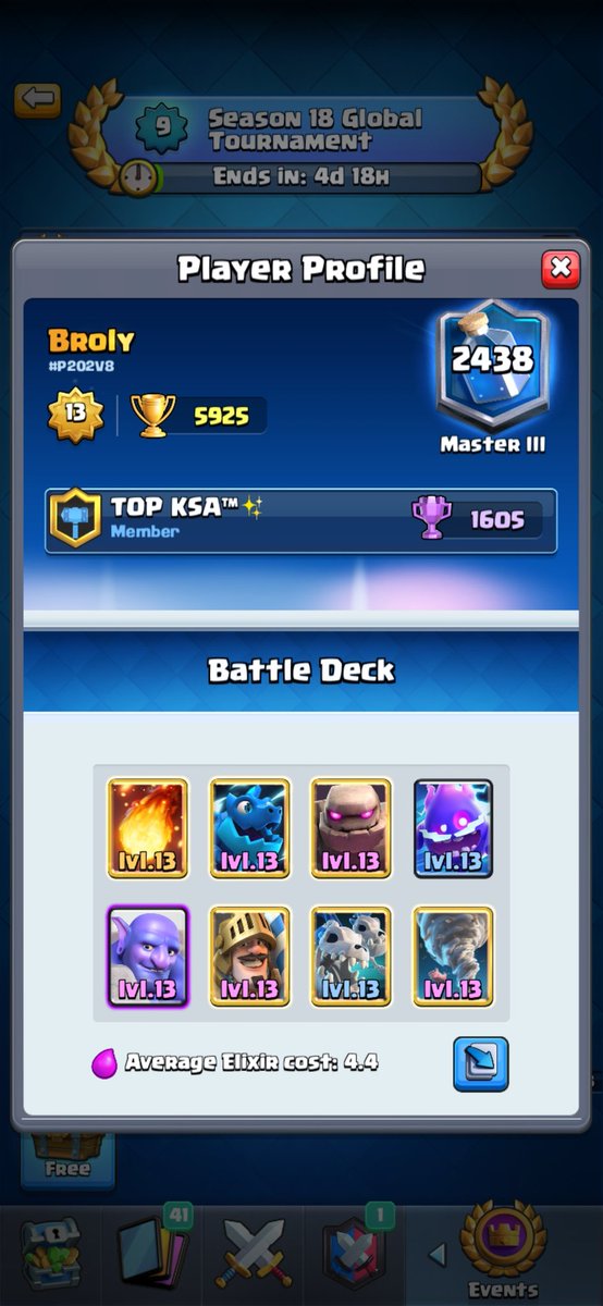 There are so many chickens in clash royale... but the nicest ones remain the ones who snipe you in the global tournament and then do 1800 best placement in ladder