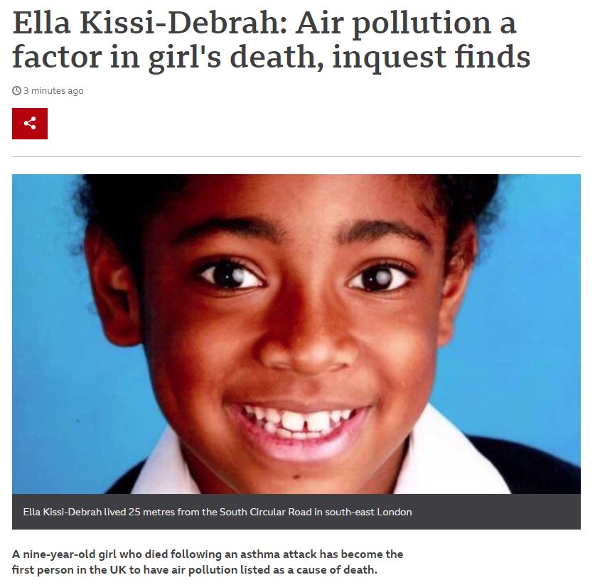 Stottie92's tweet image. I'm sure I am not the only who has noticed this sickening irony that on the same day the SC defends the #Heathrow #ThirdRunway, an inquest categorically states that #AirPollution contributes to the death of Ella Kissi-Debrah. 

I am sick of this country going backwards!