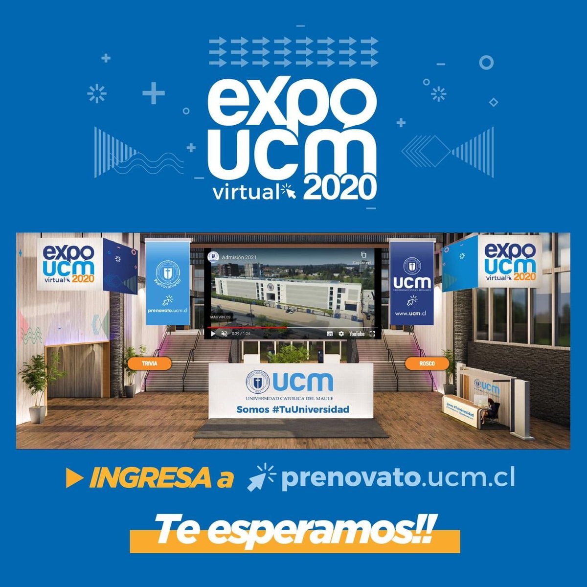 📲 EXPO UCM virtual 2020.
#ContadorPúblicoyAuditor #Derecho #TrabajoSocial #Auditoría #IngenieríaComercial #AdministraciónPública #Sociología

 10.30 a 18.30 horas a través de nuestro sitio prenovato.ucm.cl

#JuntosNosCuidamos ❤️
Ahora más que nunca
Somos #TuUniversida😉