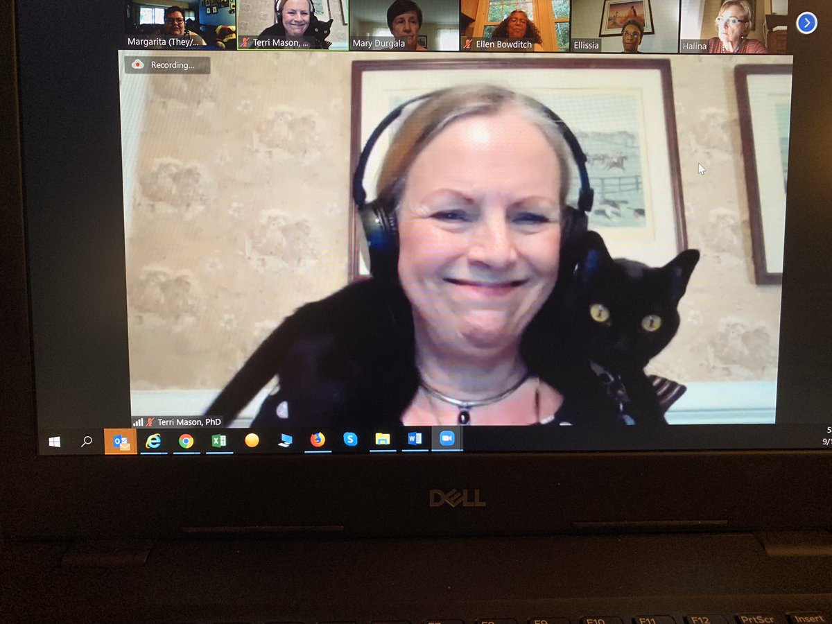 HVES_Counselor's tweet photo. In these times of distancing learning furry co-workers are the best. https://t.co/X28nDuUGBg