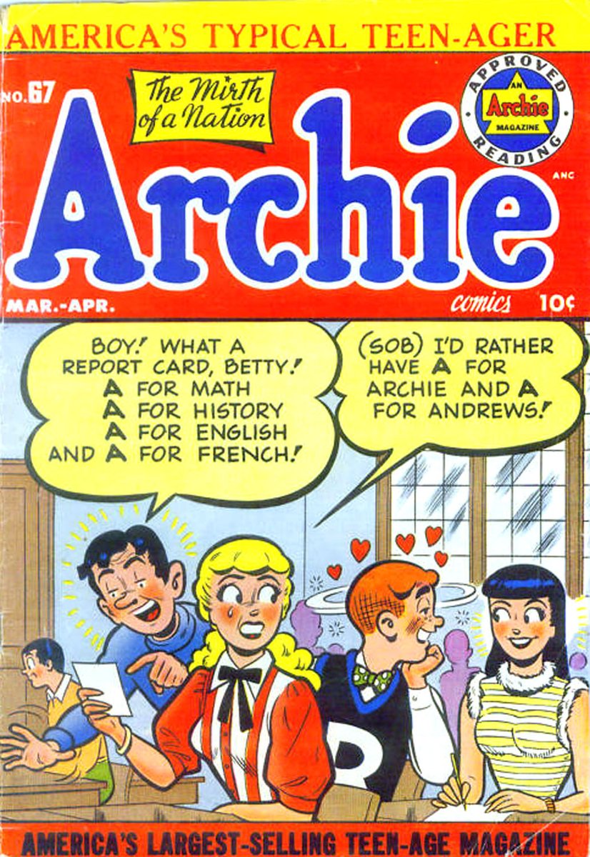  #comics  #juveniledelinquencyAs the parental blowback about comics was building toward the climax in the Spring of '54 in the US Senate, MLJ (aka Archie) is building defenses. In this early 1954 comics, you can see the Archie Approved both on the cover and interior.