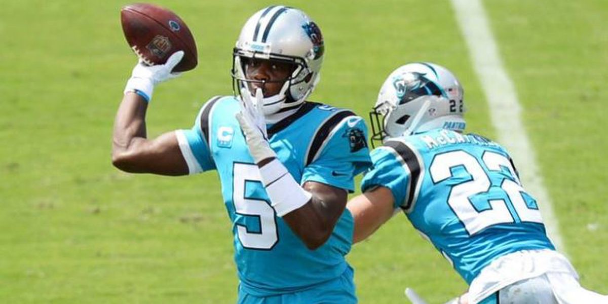 GridWeekly's tweet image. The Carolina Panthers outlast the Rams 35-28 in large part to Teddy B's impressive performance through the air.  He had a perfect passer rating while also throwing for 368 yards and 5 touchdowns.  The seasoned vet is looking to add some hardware to his trophy case. @GridMBL #GWS