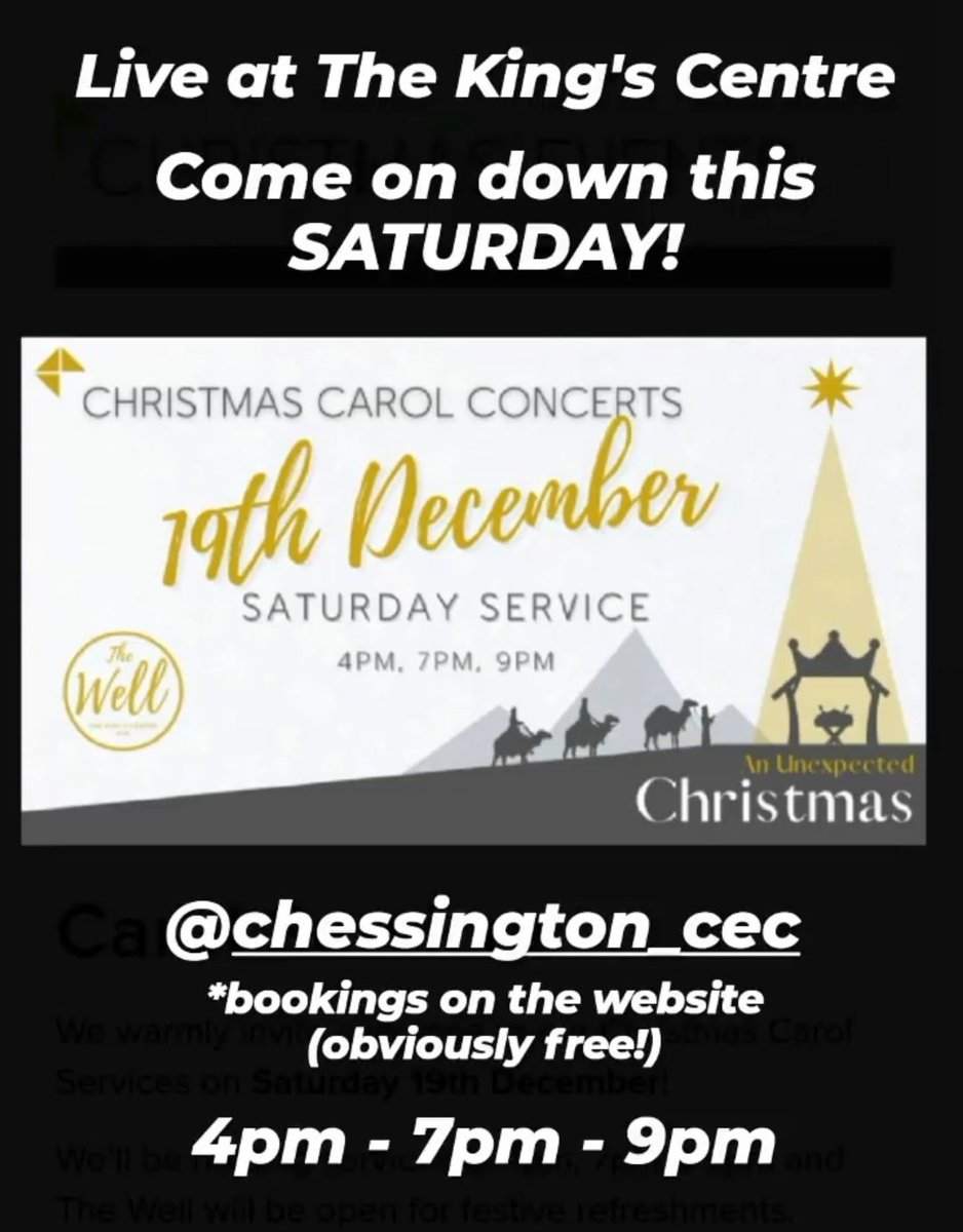 davidthemagnus's tweet photo. Come on down to The King's Centre this Saturday! Carols, carols and more carols! https://t.co/mqM8XstqgJ
