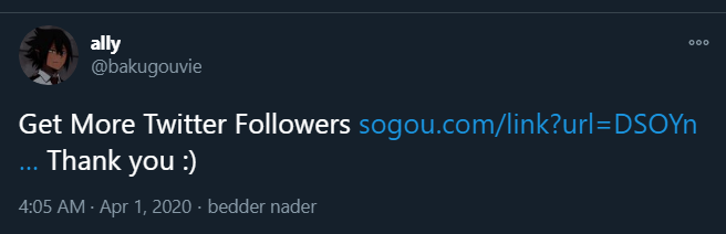 FollowingAMP's tweet image. PLEASE DON'T CLICK THESE LINKS, AN APP WILL ASK YOU FOR AUTHORIZATION AND THEN START SPAMMING ALL YOUR FOLLOWERS WITH LINK TO THE TWEET IN THE IMAGE ALSO REPORT @bakugouvie FOR MALICIOUS LINKS!