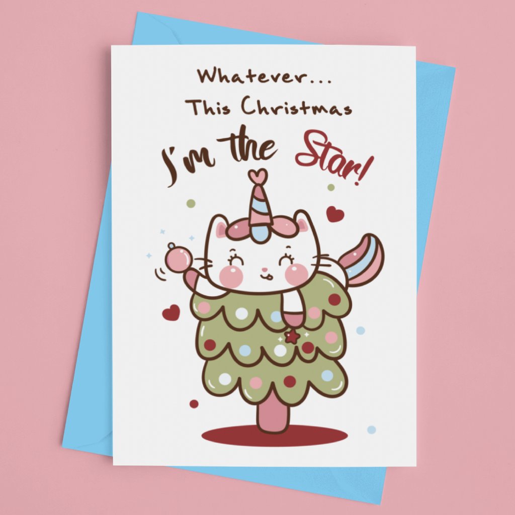 Is your cat climbing the Christmas tree all the time? 🤔 This might be the reason! 😅 You won't have to find and pay for another regular card at the supermarket, 🤪 just choose your favorite design and use them over and over again. 🤩 l8r.it/pd7h #christmascards