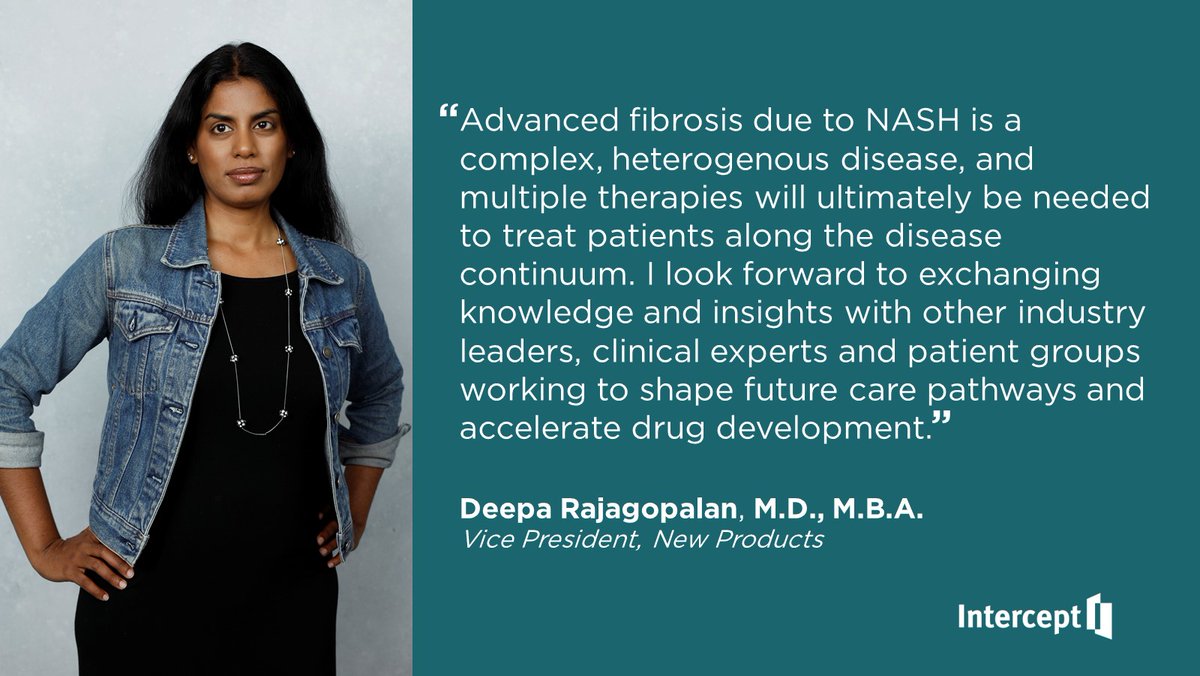 InterceptPharma's tweet photo. Deepa Rajagopalan, VP of New Products, is participating in a panel discussion at the virtual #NASHSummit focused on advancing combination therapies. Learn more: https://t.co/xBvoqm5oyO https://t.co/1o85M40P7h