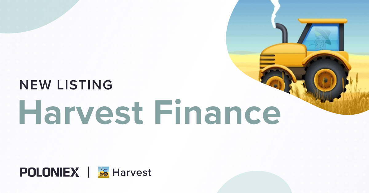 Poloniex's tweet image. 🚜 New #DeFi #listing: @harvest_finance 🚜

You can now deposit and post limit orders for $FARM. We’re also giving away 3 $FARM to 3 lucky customers who deposit at least 2 $FARM in the next 24 hours 💰

Deposit: poloniex.com/wallet/FARM/re…

medium.com/poloniex/harve…