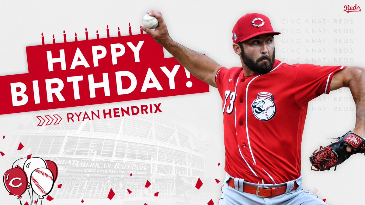Happy birthday, Ryan Hendrix! 🎂

Ranked the No. 21 Reds prospect by <a href="/MLBPipeline/">MLB Pipeline</a>, Hendrix owns a 2.55 ERA and .211 opponent average in four minor league seasons. He was added to the 40-man roster following the 2019 season.