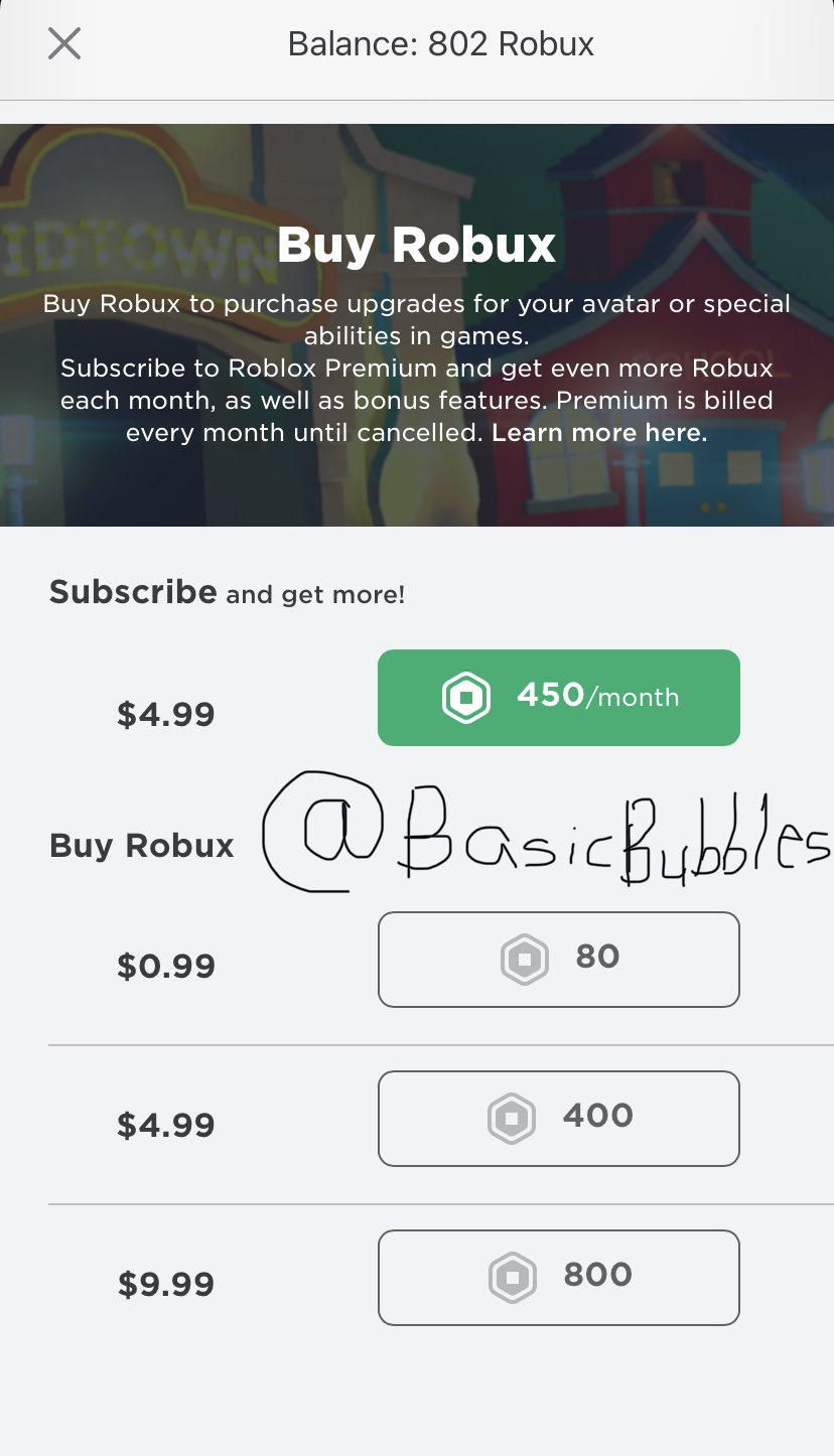 800 robux - Roblox