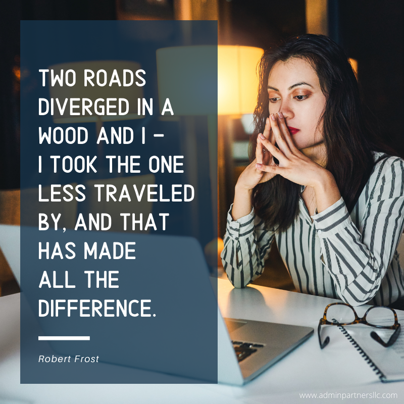 AdminPartners's tweet photo. Sometimes, taking the road less traveled is the one thing that makes the biggest difference. Don't follow the crowd, do things even when they seem too hard and challenge yourself! 
#WednesdayWisdom #Business #Quote #Mindset #Success #RobertFrost https://t.co/pKOGXNuSAo
