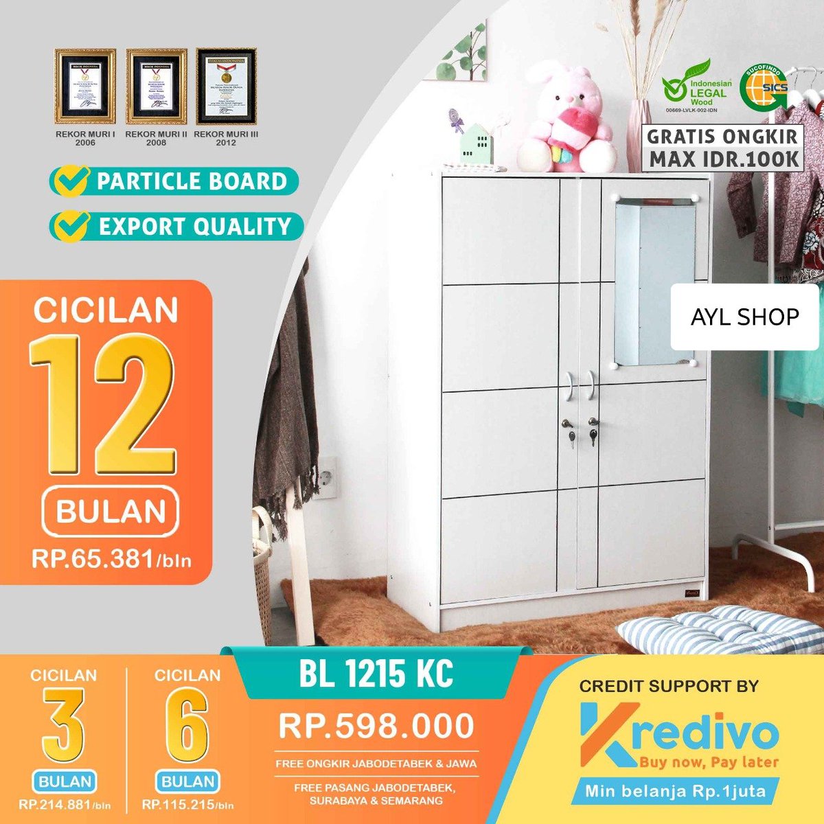 AylShop's tweet photo. 🎇IDR 598K

#LEMARI #PAKAIAN 1215 KC #WHITE
#GRATIS #ONGKIR PULAU JAWA
***
#AylShop
https://t.co/uIAAHKQJen
#Bogor #Karawang #Depok #Tangerang #Brebes #Tegal #Cirebon #Banyumas #Cilacap #Magelang #Semarang #Sragen #Klaten #Solo #Jogja #Yogya #Malang #Surabaya #Kediri #Blitar https://t.co/rFlk30m3Bo