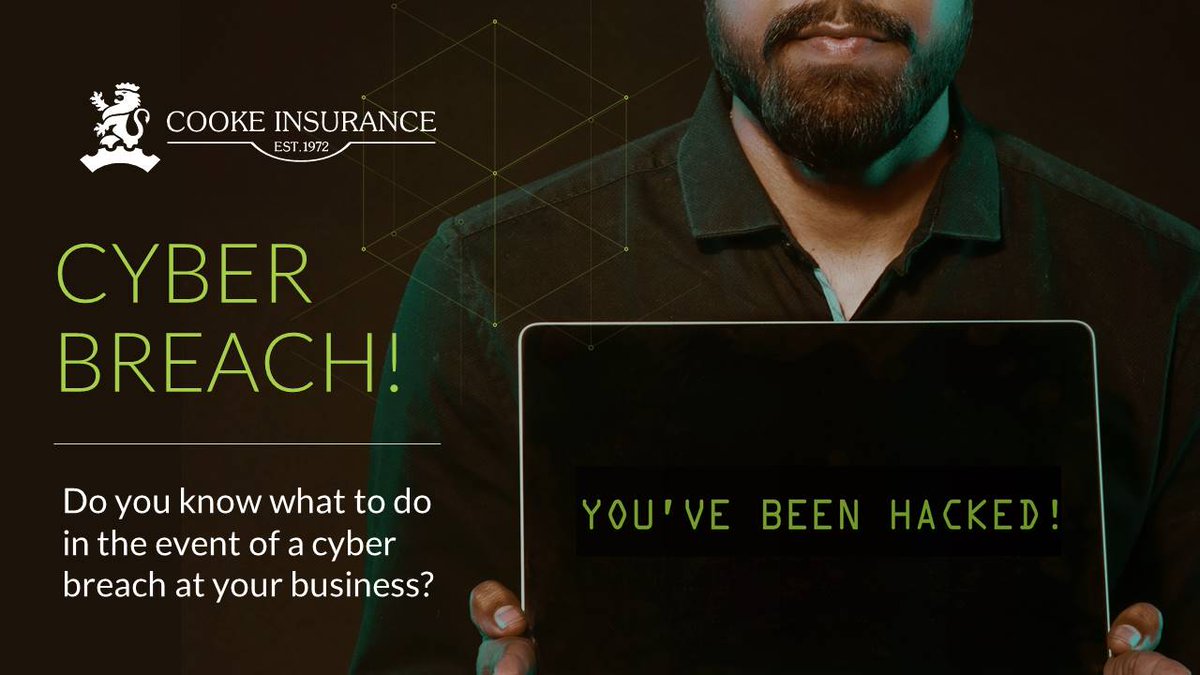 Cooke_ins's tweet photo. Our Wednesday Cyber Insight-

Knowing what to do in the event of a Cyber Breach is critical  in containing it. It's also important to know when the law requires you to report a security breach to government authorities. 

To learn more click the link
https://t.co/0lXSx7jbKL https://t.co/mP9gb37QEb