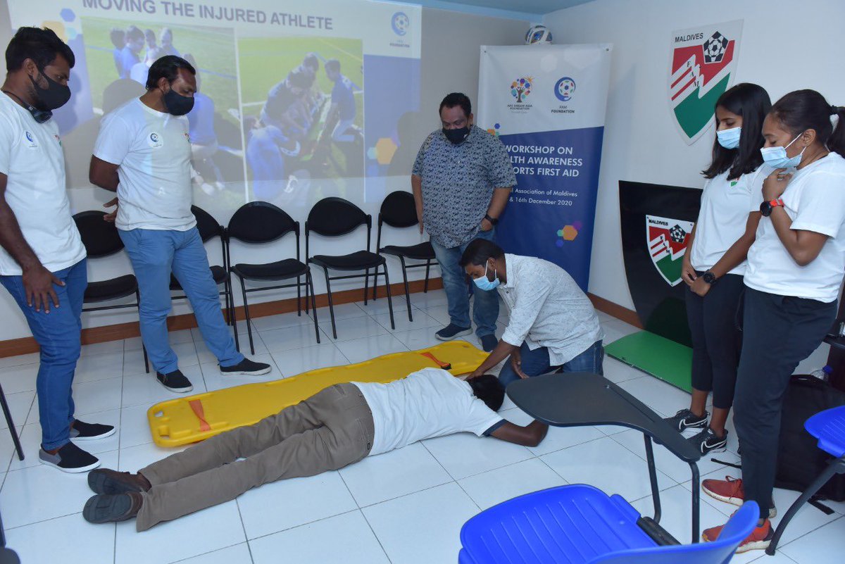Concluded a very successful “Health awareness and sports first aid” program today. An event carried out by @maldivesfacsr 

#pitchforinclusion
#playitforward