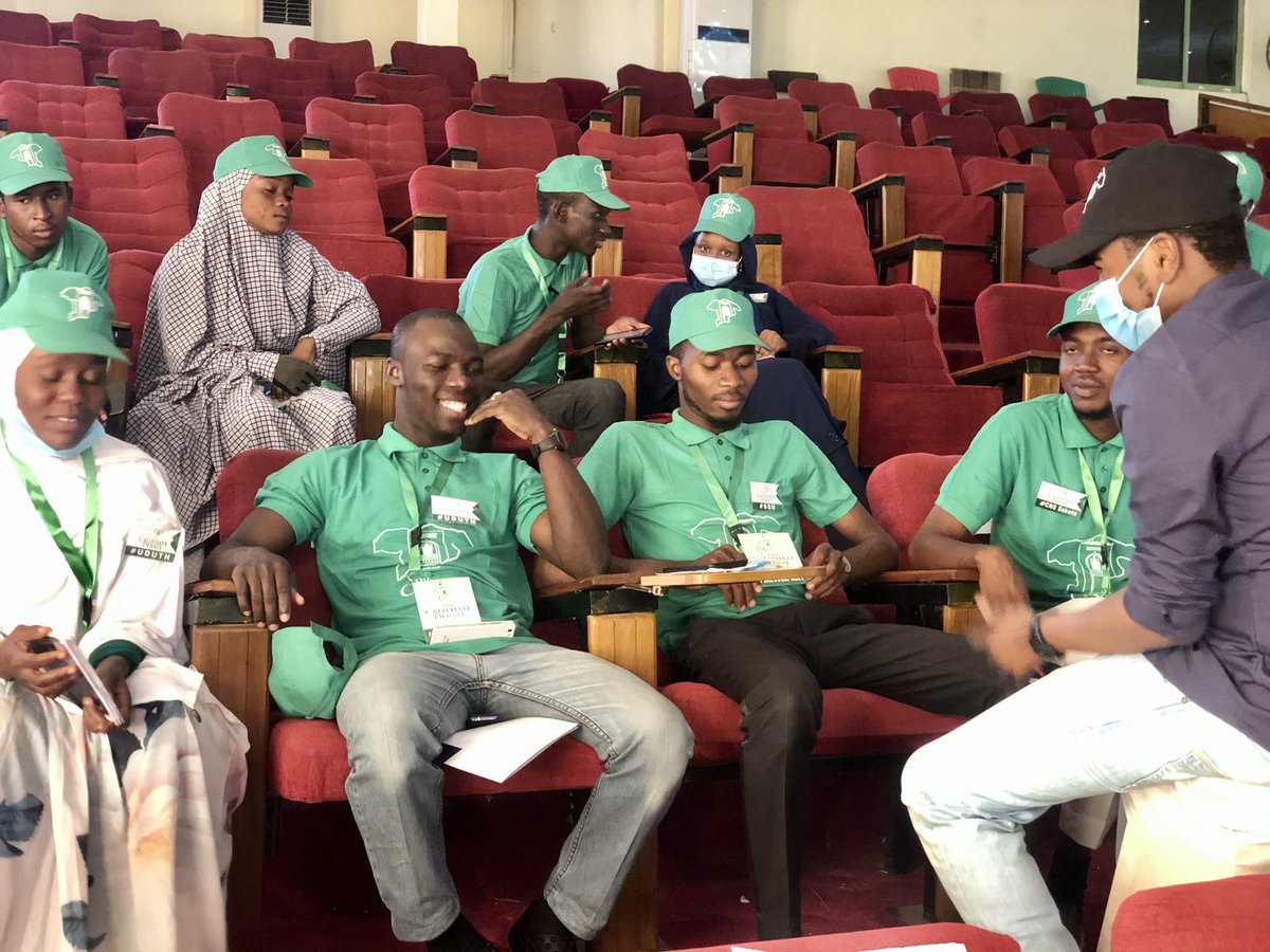 UncleAnass's tweet photo. The Convener of the #CaliphateDebate, @Najibwaziri, Esq, ACIArb discussing with the debators immediately after the semi-final contests.

Now, set for the Grand Finale coming up tomorrow 17th December 2020 at Sultan Maccido Auditorium by 9.30am. #CaliphateDebate2020👯‍♂️ https://t.co/9tMEFe3Gwh
