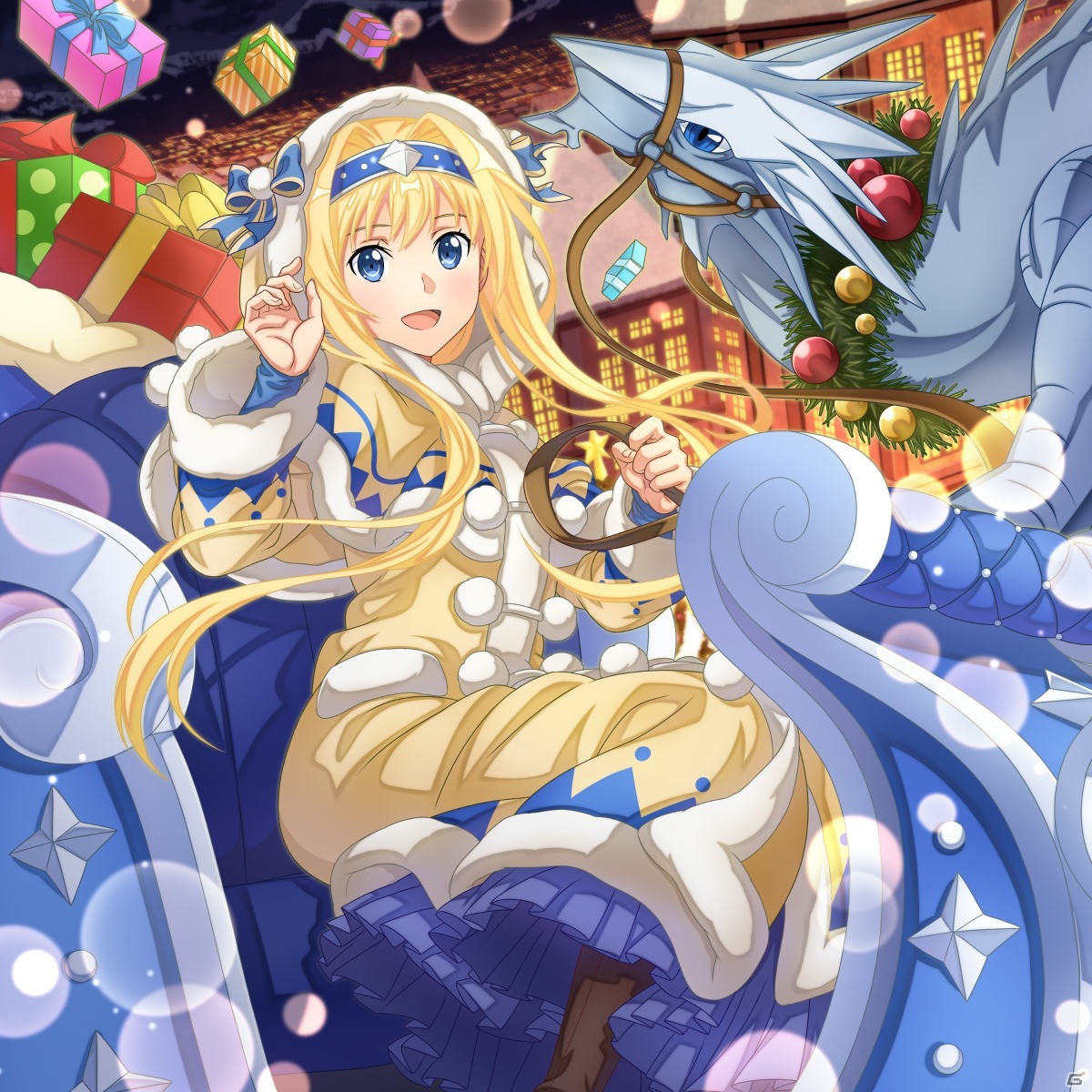 animetrends's tweet photo. Ilustraciones especiales para el evento de Navidad que ha dado inicio en Japón dentro del videojuego de Bandai Namco Entertainment, "Sword Art Online: Integral Factor". https://t.co/YiupwzIHxJ