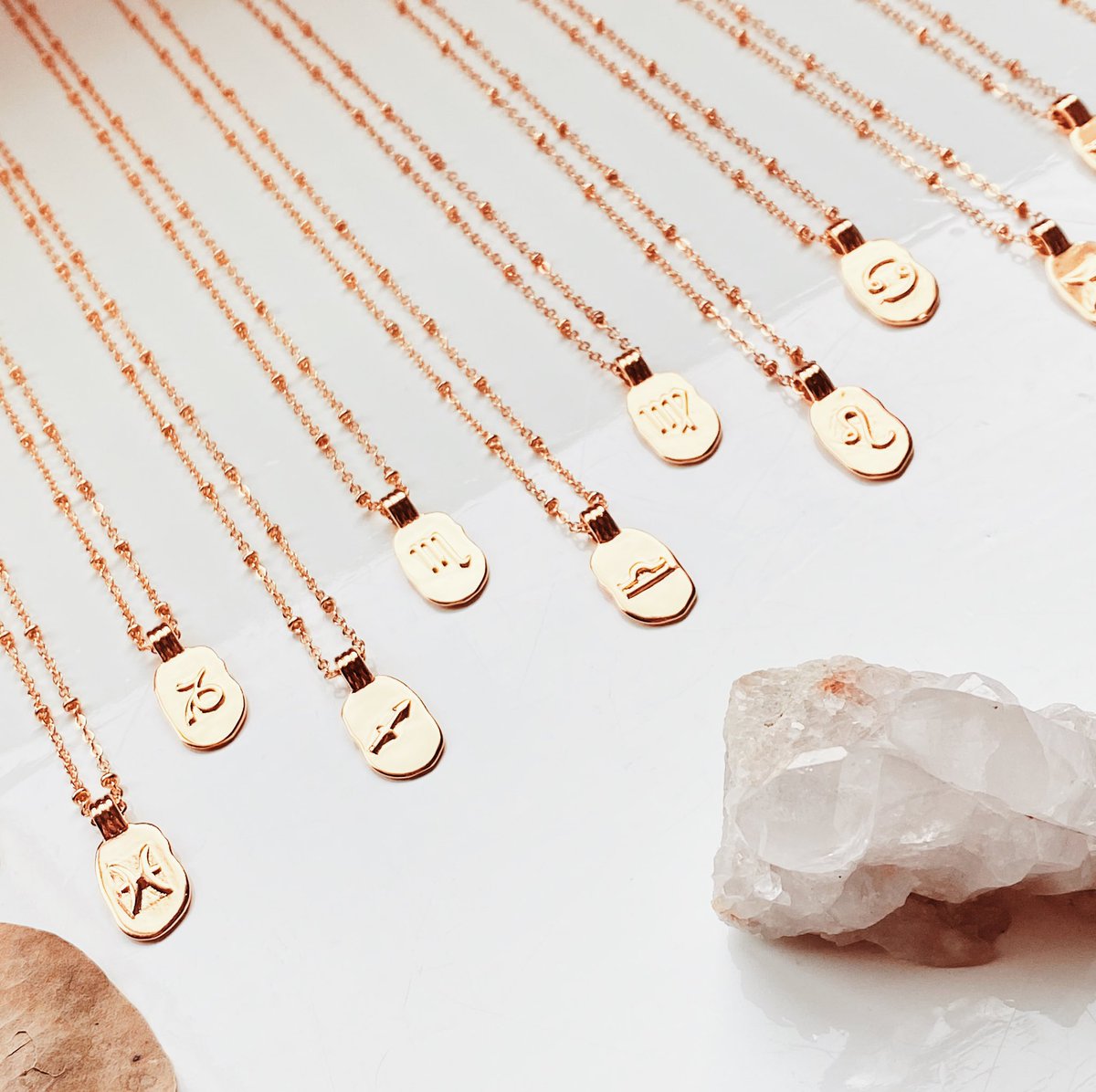 alexapaniccia_'s tweet photo. the zodiac collection, but make it necklaces✨ https://t.co/zDhFG6WK7J