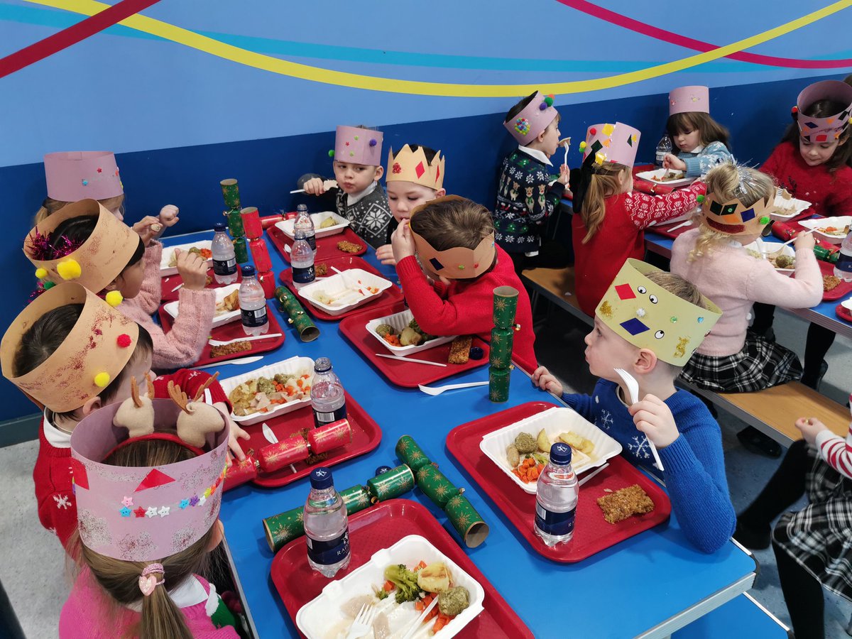 ReceptionUnity's tweet image. Christmas Jumper Day and Christmas Dinner! Reception children have had a wonderful day.