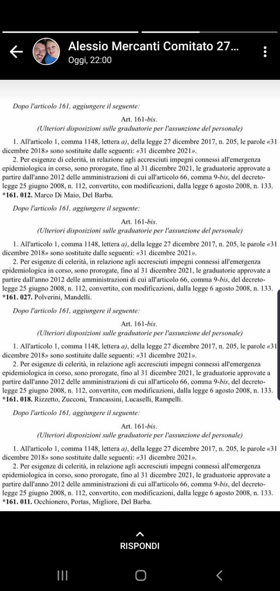 MariellaManco's tweet photo. Si approvino emendamenti proposti alla legge di Bilancio per tutelare il merito: 161.027-161.018-161.011-161.012 #Idoneiinlotta
https://t.co/vBWYKpyWsD
@StefanoFassina @graziano_delrio @M5S_Camera @TiziCip @DadoneFabiana @pdnetwork https://t.co/8eMCQy9yE4