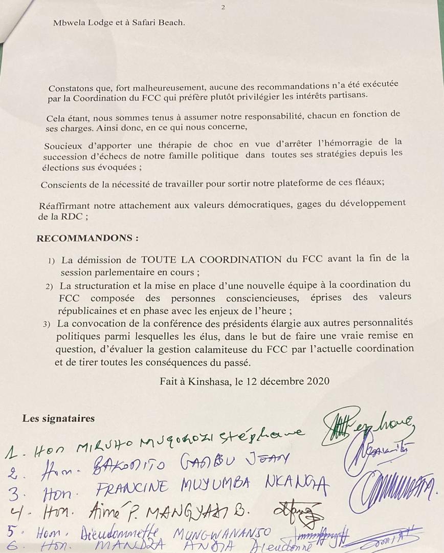 StanysBujakera's tweet photo. #RDC: Mémorandum des sénateurs @FCC_RDC dont @Muyumba à Joseph Kabila. Ils exigent notamment, la démission de toute la coordination du FCC [documents] https://t.co/LiNS62FNfj