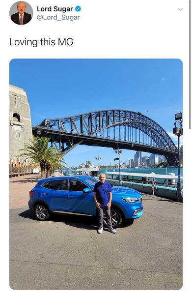 Another happy MG customer 👀 😂
Visit Cars2 for your next one Lord Sugar!