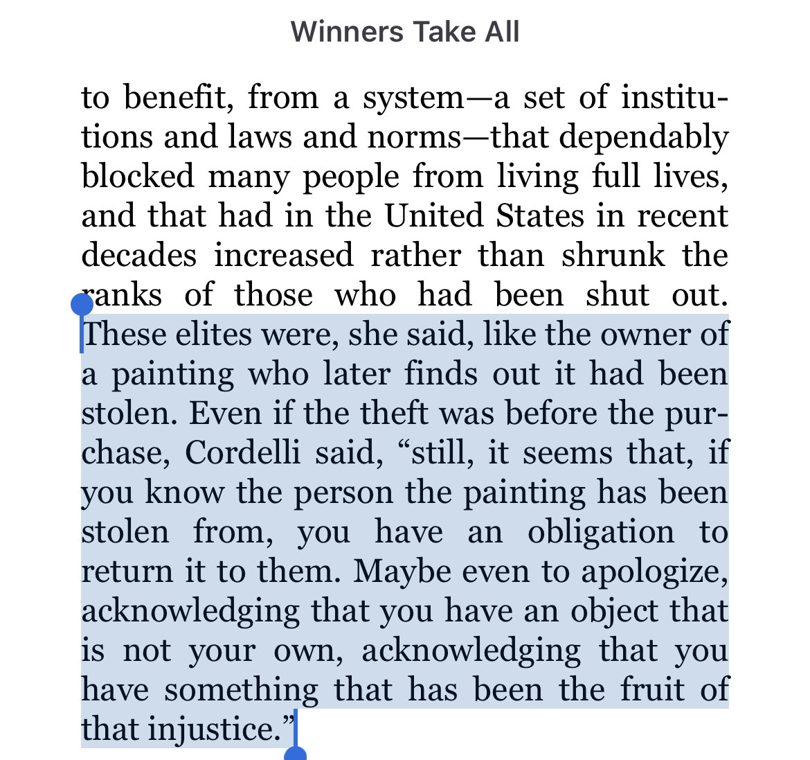 Admittedly, MacKenzie Scott’s situation is complicated. But given the union-busting and tax avoidance that made the fortune possible, one way to understand the gifts is through  @chiaracordelli’s analogy of the stolen painting.