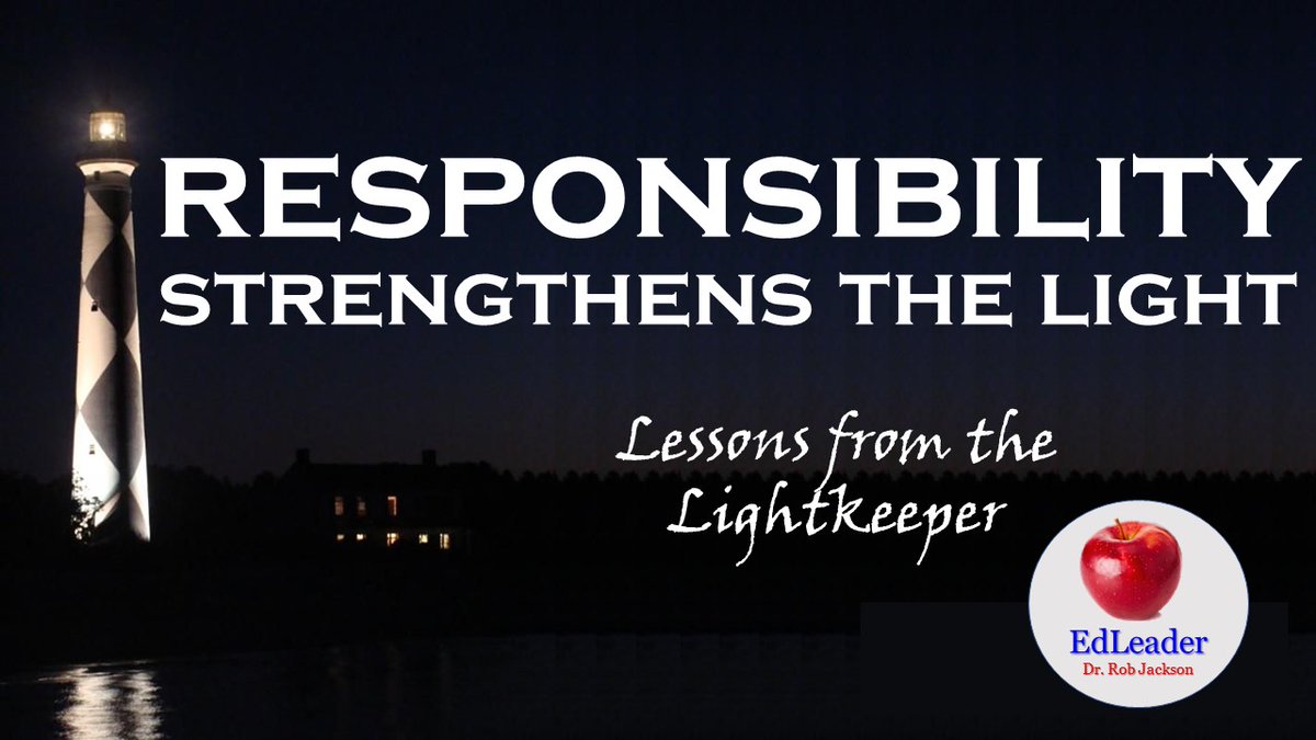 EdLeaderPod's tweet photo. “You must take personal responsibility. You cannot change the circumstances, the seasons, or the wind, but you can change yourself.” Jim Rohn

The focus of the latest episode of "Lessons from the Lightkeeper" is the importance of taking responsibility.
https://t.co/PsVfblT6eh https://t.co/zjGA65fa2K