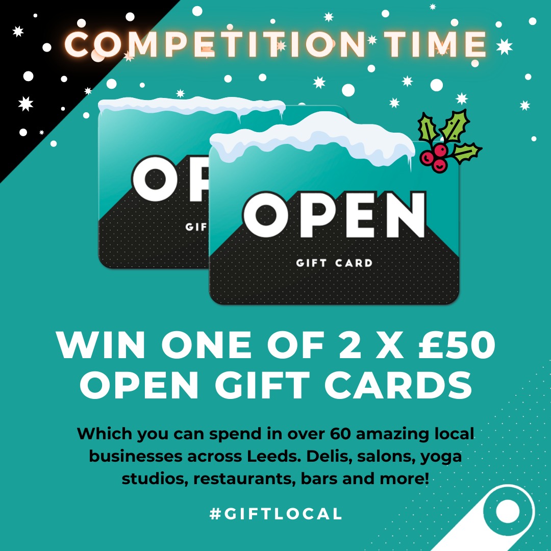 opengiftcard's tweet image. ⭐️ ⭐️ COMPETITION⭐️ ⭐️  
Win one of 2 x £50 OPEN gift cards to spend in over 60 amazing businesses across Leeds! 🎄 
Just retweet 🔄 this post for your chance to win! 
More chances on our FB bit.ly/3gSxVaO