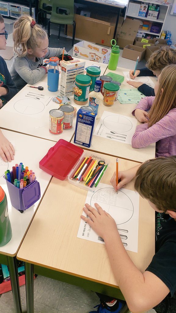 Gators4FI's tweet photo. Students are busy creating a balanced meal with the food we collected for our food drive! #canadianfoodguide @stemnorth https://t.co/a98VZLHEyK