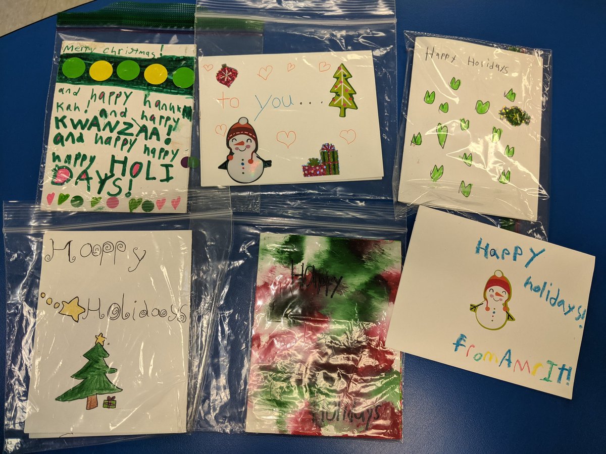 JulieDonegani's tweet photo. The Umbrella Project’s monthly theme  is empathy: “our ability to think about what someone else is going through and imagine how you would feel in their place”. Our cards are ready to be delivered to the Homewood for those who can't be home for the holidays @wcwinegardps @ugdsb https://t.co/PhKETIngbG