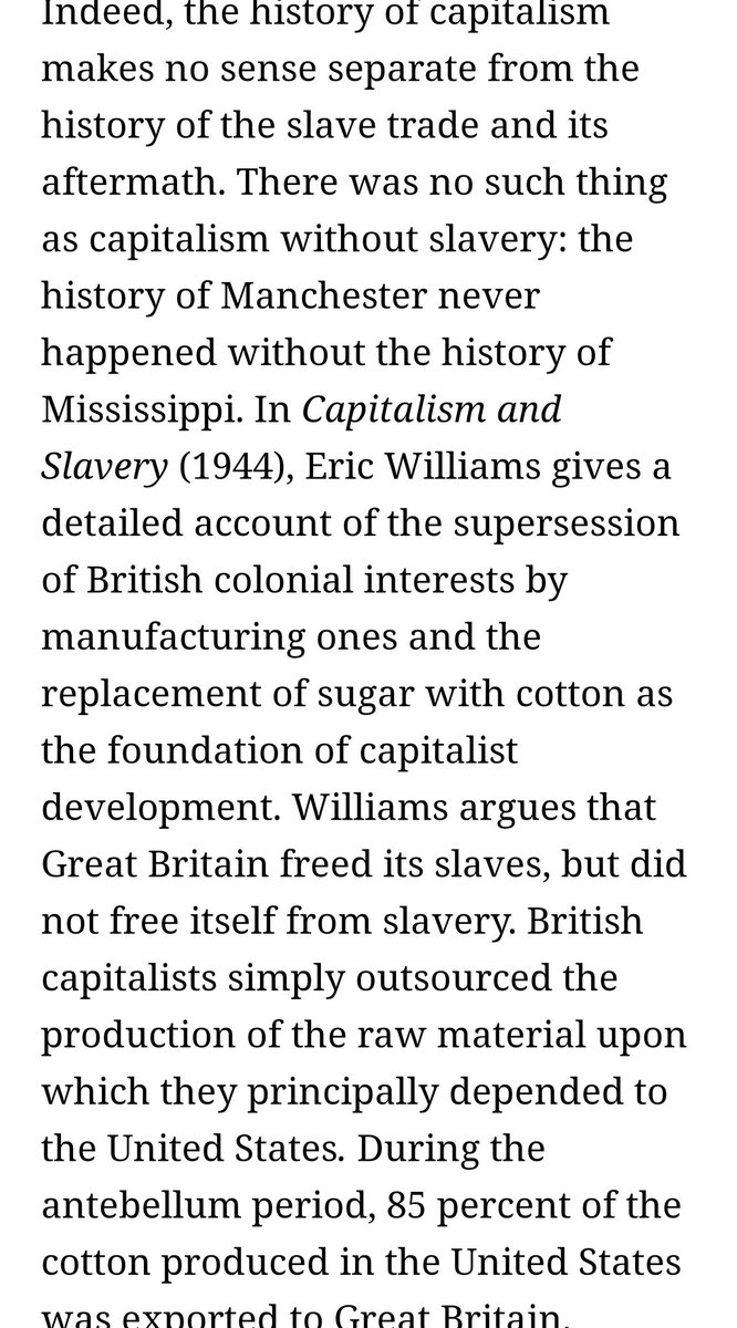 This reminds me of the suggestions that Fred Hampton was class over race, and how it seems that so many of those distinctions come from trying to separate the two concepts that are inseparable as a result of slavery. Also, I love when Great Britain is exposed.