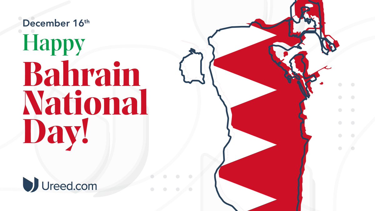 UreedArabia's tweet photo. https://t.co/fGvLzg4Mt2 wishes all Bahrainis a happy national day!🇧🇭 

-

تبارك منصة #أريد لكل البحارنة بمناسبة العيد الوطني 

#ureed #Bahrain #bahrainnationalday #bahrain🇧🇭 #bahrainnationalday2020 https://t.co/zzIhVOme2X