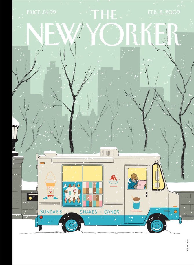 sim_barr's tweet photo. New Yorker Magazine snow covers over the years ❄️❄️❄️
#snow #snowstorm #newyorker #newyorkercovers #newyorkermagazine #newyorkermagazinecovers #art #artists #reairvin #adrianetomine #markulriksen #esimmscampbell #coverart #comingstorm #snowiscoming #ilovesnow #thenewyorker https://t.co/rinxJGBAIs