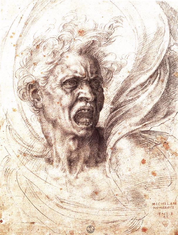 Michel-Ange a d'ailleurs utilisé cette anomalie dans plusieurs des ses œuvres comme : "Sibylle de Delphes" (1508-1510) ou "L'âme damnée" (1475-1564).