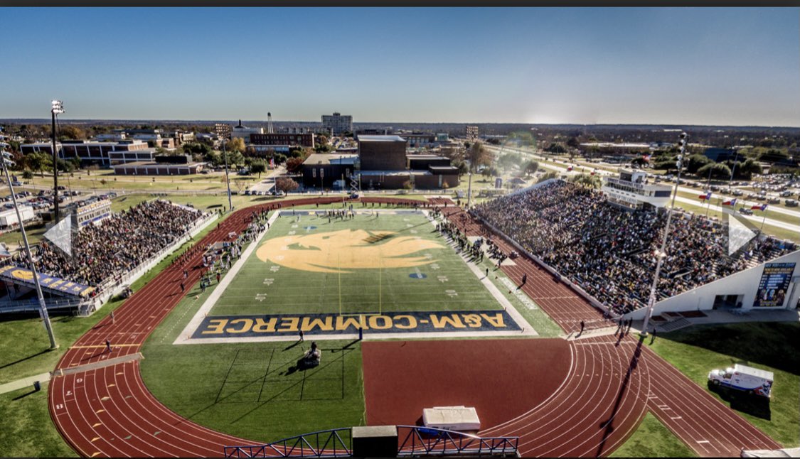 JadenRios17's tweet photo. Beyond blessed to have earned the opportunity to play at A&amp;M Commerce #golions @CoachFinner @kwilliamscoach @CoachJRayburn @Dkkightd @coach_johnson05 @LSHS_FBRecruits @drkharp https://t.co/FrS4ZCRdXI