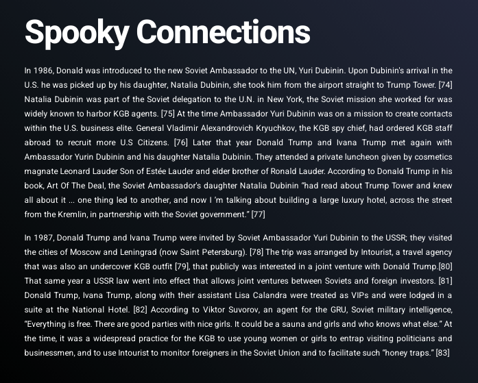 spookygraphs's tweet photo. #SpookyConnections - Donald Trump and Ivana Trump 

A look into the Soviet-bloc intelligence operation targeting Donald Trump to gain information about the US government.

👇
https://t.co/a4JPh2HgzG https://t.co/K0EbD3WyPh