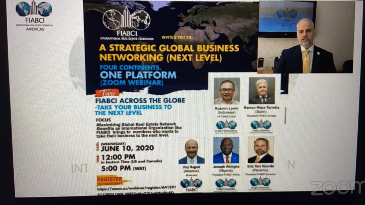 FIABCI's tweet image. #Day6 Regional Division Reports from Joseph Akhigbe (Africa and Near East Regional Committee), Eric Van Hoorde (Americas Regional Committee), Soelaeman Soemawinata (Asia-Pacific Regional Committee), and Michael Heming (European Regional Committee). #FIABCI #LS2020