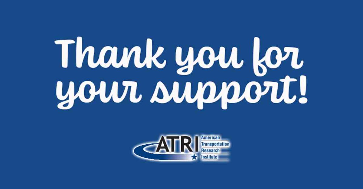 Thank you <a href="/TotalTransMS/">Total Transportation</a> for your charitable contribution to #ATRI. Your gift will help advance our research on behalf of the #trucking industry.  #TruckingResearch
