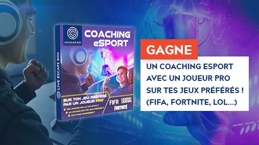 gameone's tweet photo. RT + Follow pour tenter de gagner 3h de coaching e-sport par un joueur pro avec @LiveEscapeBo 🎮

Tirage au sort du #concours le 23/12 🎁🔥 #TEAMG1 https://t.co/yu9FhBkqs0