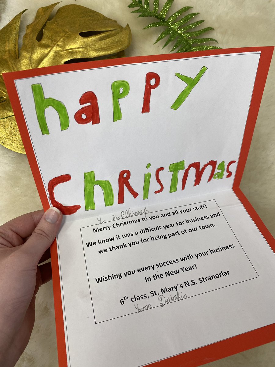 McElhinneys's tweet photo. What a gorgeous letter we received today from the kids over in St Mary’s National School ✨ 

Aren’t we so lucky to be surrounded by such a supportive community here in the Twin Towns 💕

@TheBASE_Donegal @Donegal_Connect @DonegalLEO @visit_donegal @DonegalInvest @DonegalDaily https://t.co/lVv5CW533P
